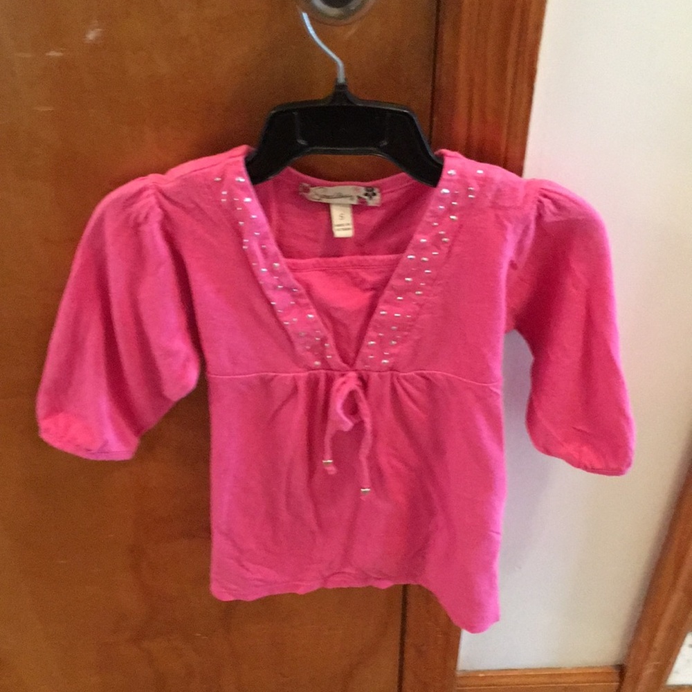 Girls Speechless 3/4 sleeve cotton blouse